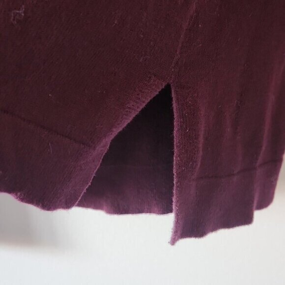 WHISTLES | 100% cotton burgundy jumper  sweater with cuff details US sz 4 - Picture 3 of 5
